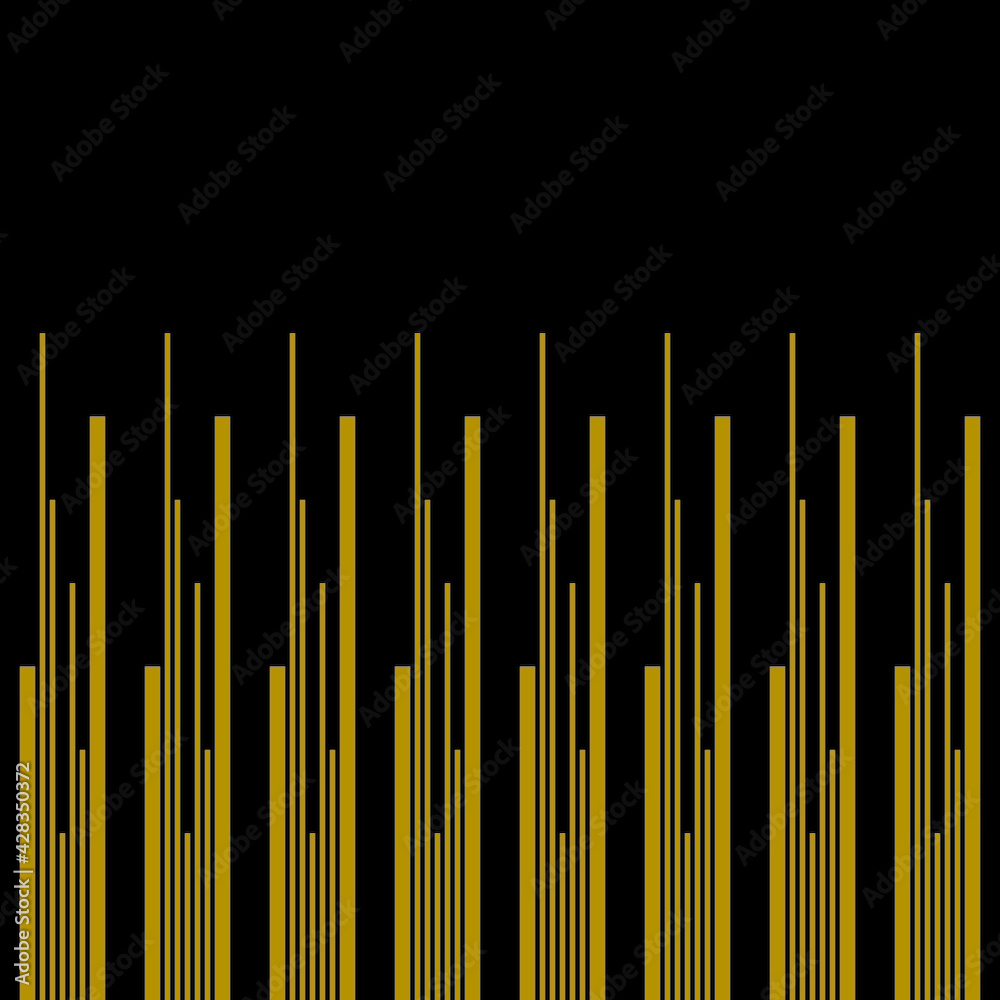 Geometric of vertical radom stripe pattern. Design regular lines yellow on black background. Design print for illustration, texture, textile, wallpaper, background. Set 3 Geometric of vertical radom stripe pattern. Design regular lines yellow on black background. Design print for illustration, texture, textile, wallpaper, background. Set 3