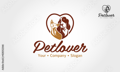 Pet Lovers Vector Logo Illustration. This logo template is a nice and clear logo design for business  nonprofit organizations  pet community  etc.