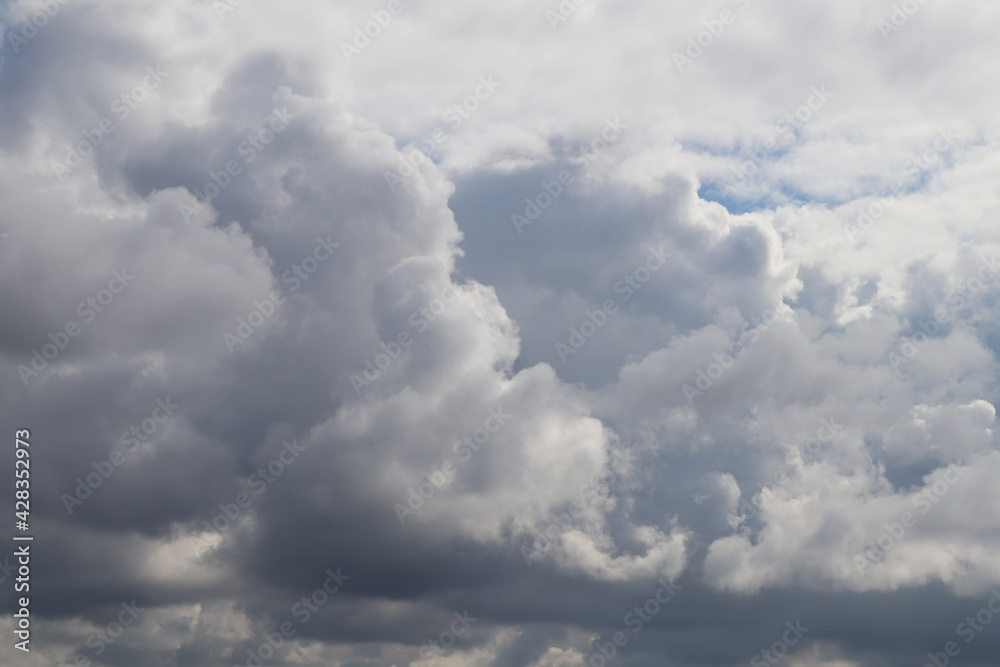 Picturesque view of beautiful sky with fluffy white clouds Picturesque view of beautiful sky with fluffy white clouds