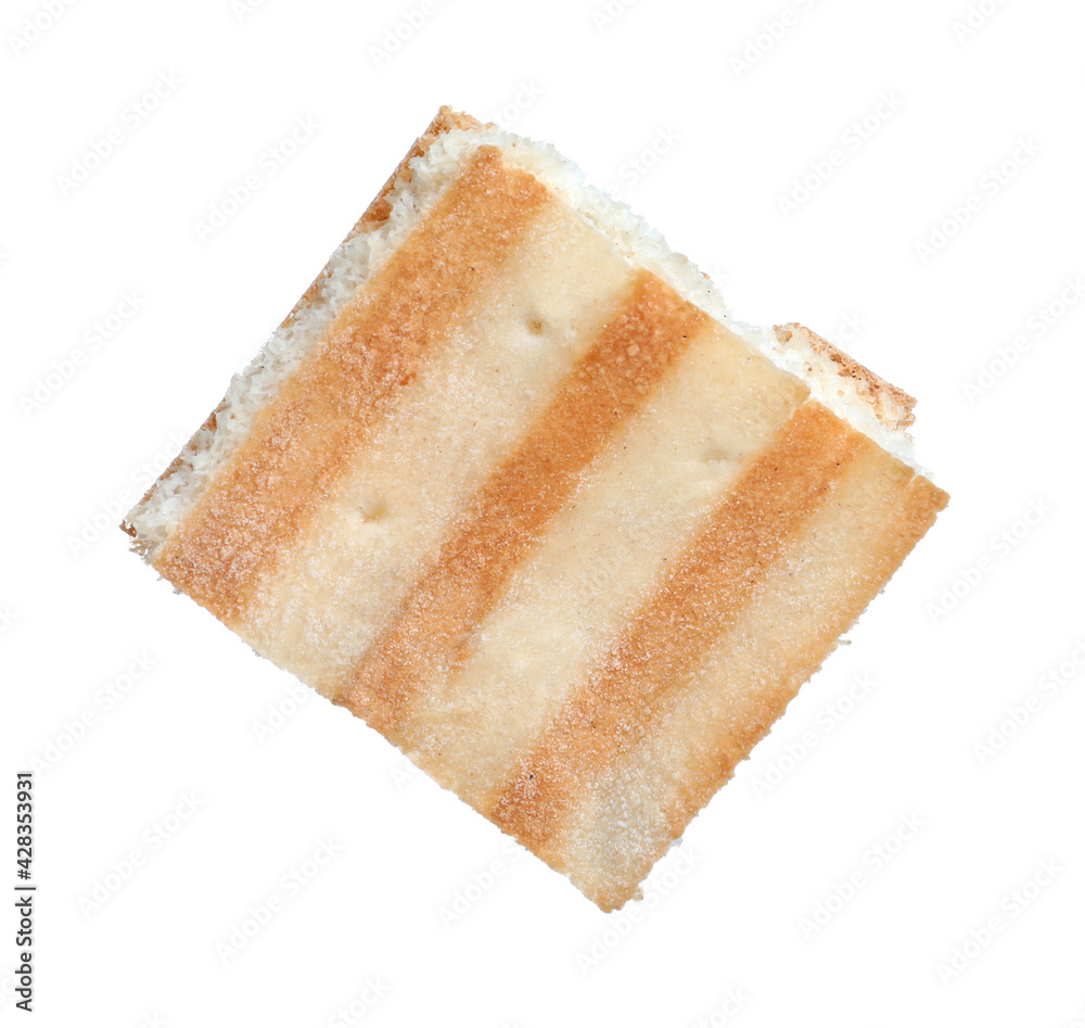 Delicious crispy pita chip isolated on white Delicious crispy pita chip isolated on white