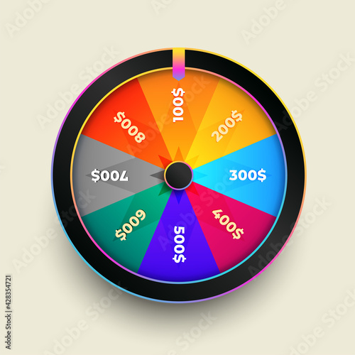 colorful wheel of fortune luck design