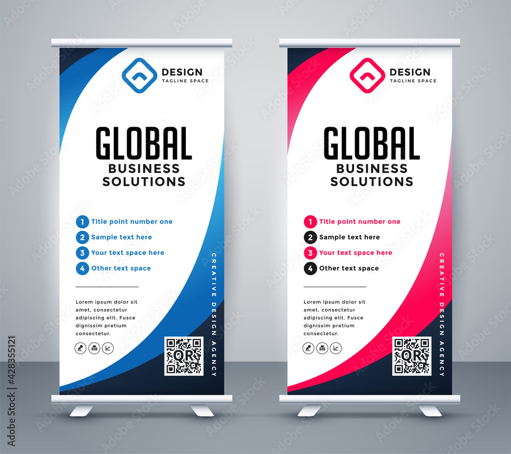 business roll up display standee for presentation purpose
