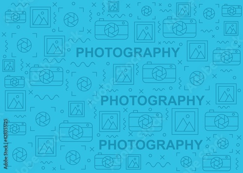 Photographer pattern design. Easy to edit with vector file. Can use for your creative content. Especially about photography and cinematography.