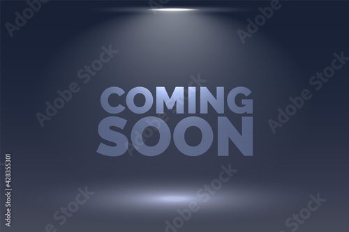 coming soon background with focus light effect