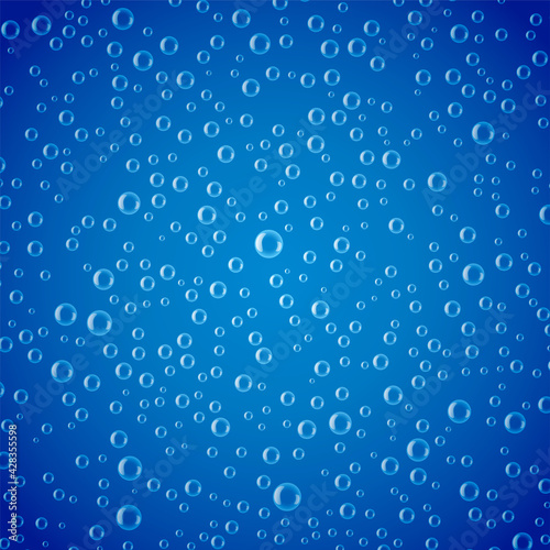 rain drop or water bubbles blue background