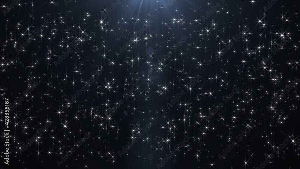 Obraz premium White star grayscale tone celebrate concept design on black background