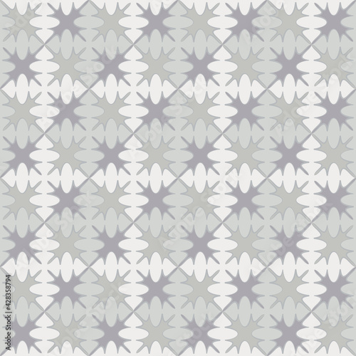 Seamless pattern. Gray-green shades. Four-sided figures.