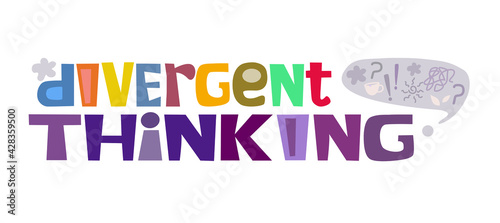 Photography Divergent thinking course concept word colourful letters  art