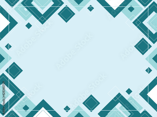 Abstract geometric background pattern, mosaic template, banner design, triangle and square shapes with copy space, place for text, modern blue concept