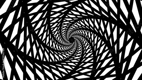 Abstract background, black and white spiral whirl, fractal like design, intereting vector illustration.