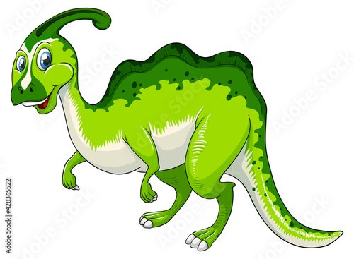 A Parasaurus dinosaur cartoon character