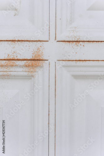 Wallpaper Mural vintage background old painted metal texture with traces of rust and cracks Torontodigital.ca