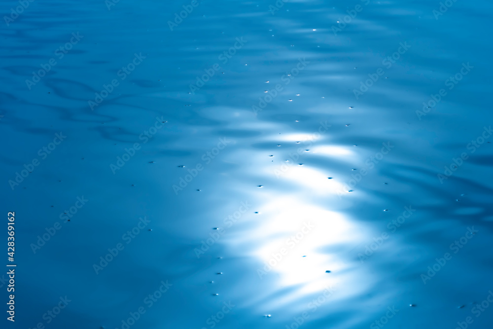 Abstract of light hits the water waves blurry. for background and textured. Abstract of light hits the water waves blurry. for background and textured.