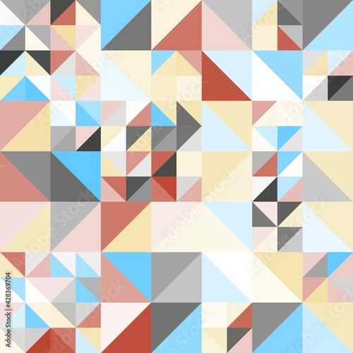 Minimal modern geometric colorful abstract background pattern art