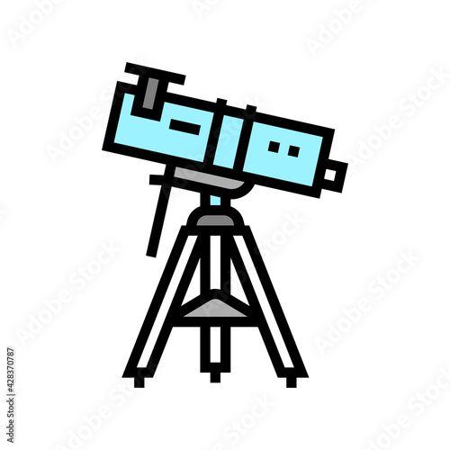 reflector planetarium color icon vector. reflector planetarium sign. isolated symbol illustration
