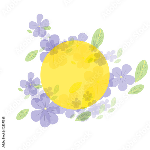 Purple flower moon,it's the brightest and happiest moon.