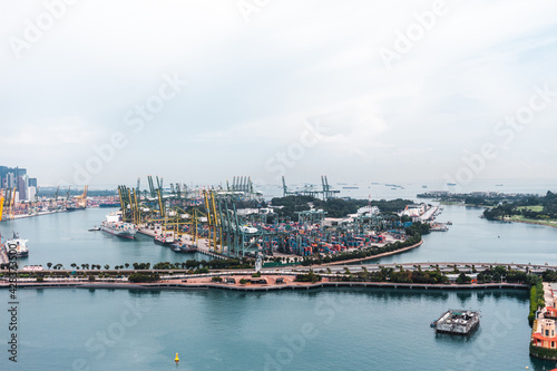 Aerial shot of Bukit Merah, Singapore under a cloudy sky photo