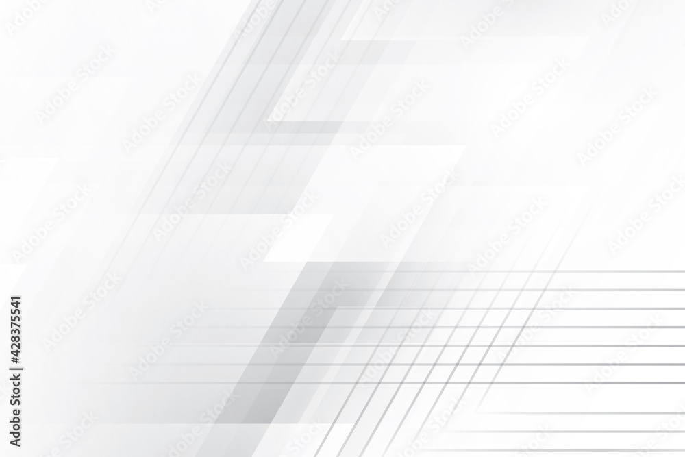 Fototapeta premium Abstract geometric white and gray color background. Vector illustration. 