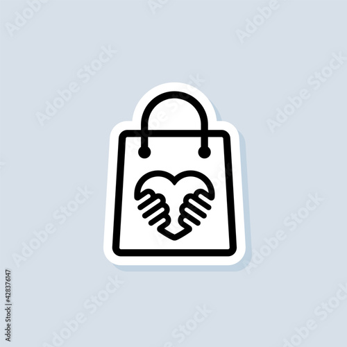 Support small business sticker. Shop local products. Coronavirus Quarantine. Shop local symbol. Vector on isolated background. EPS 10