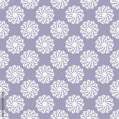 Seamless background with abstract flower. Floral simple pattern in pastel color.