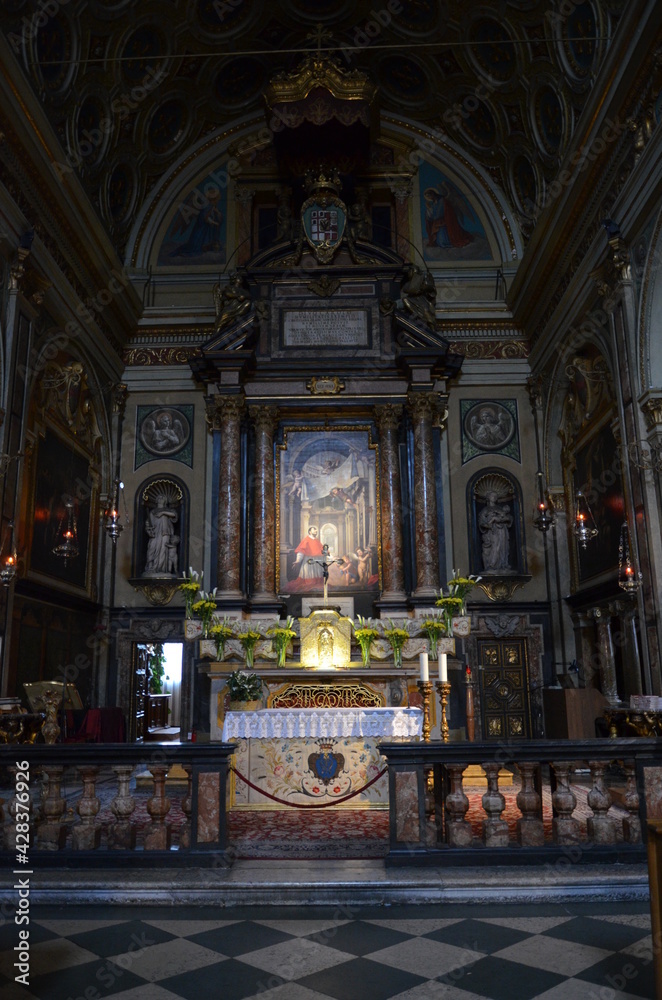 Obraz premium The nave of baroque church Chiesa di San Carlo Borromeo, Turin