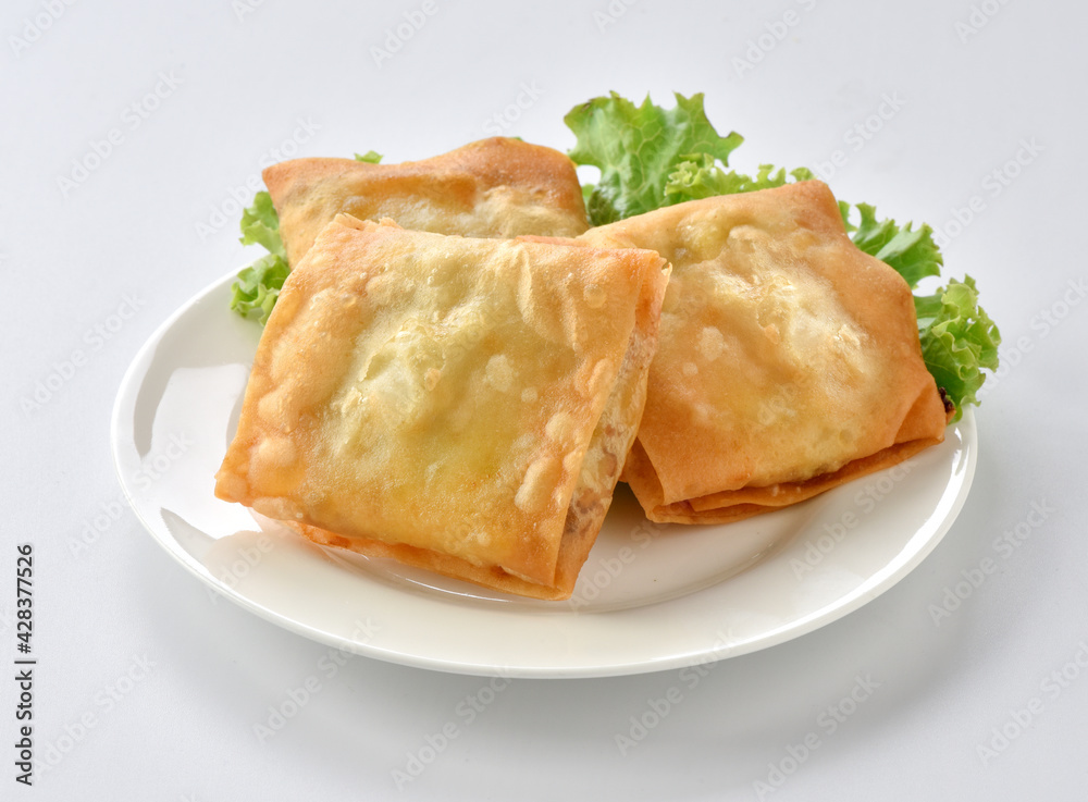 Box Patties or Square Shape Samosa, very tastry, filled with spicy chicken and vegetables