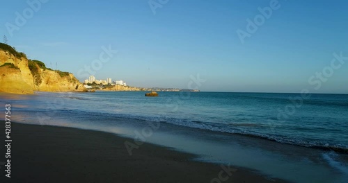 Scenic view of the Alemao Beach (Praia do Alemao) in Portimão, Algarve, Portugal