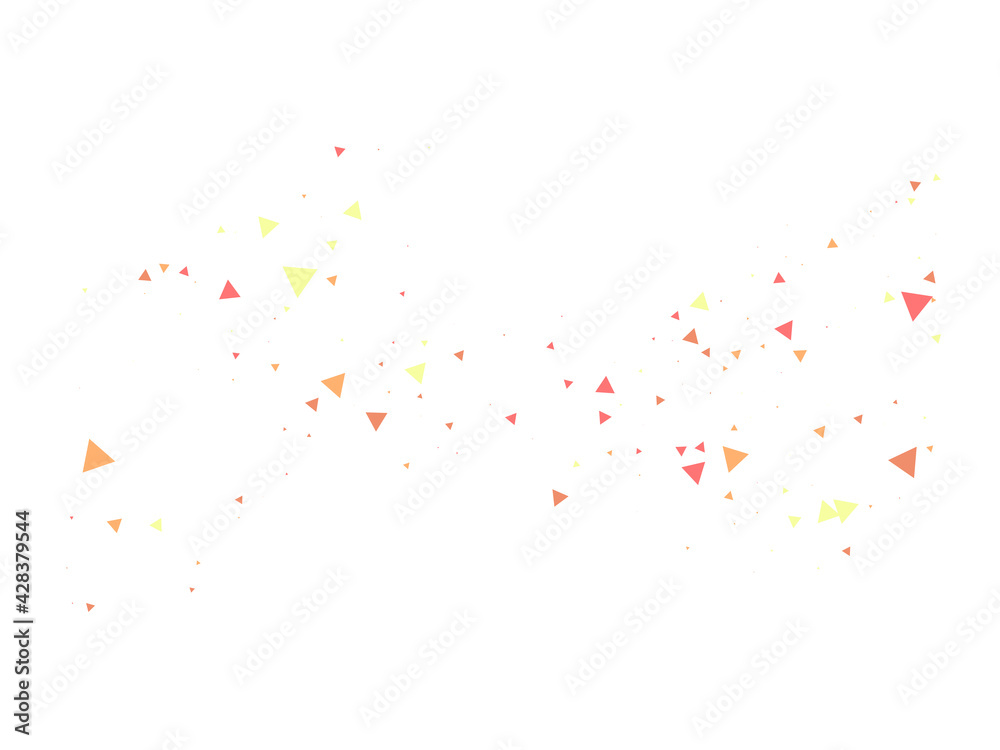 Triangle Explosion Confetti. Exploded Star Graphic. Textured Data