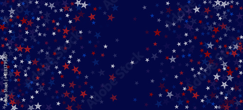 National American Stars Vector Background. USA 11th of November Independence 4th of July Memorial President's Labor Veteran's Day