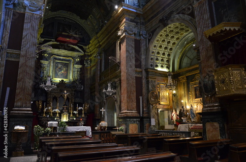 The nave of baroque church Chiesa di San Carlo Borromeo, Turin © Denise Serra