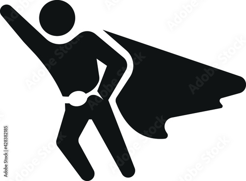 Super hero icon, super man icon vector illustration
