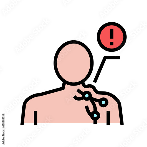 lymphoma disease color icon vector. lymphoma disease sign. isolated symbol illustration