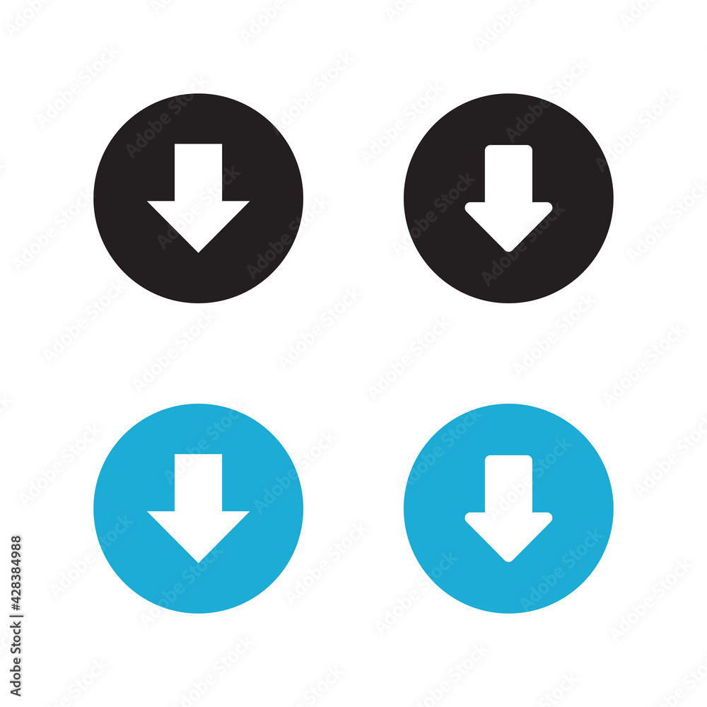 Download icon. Upload button. Load symbol. Round button. Vector. Arrow point to down Download icon. Upload button. Load symbol. Round button. Vector. Arrow point to down