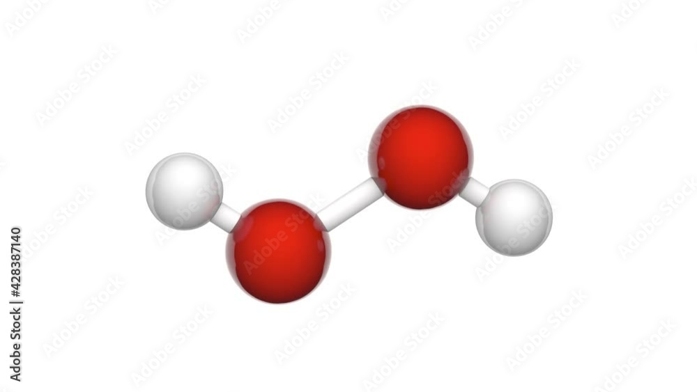 Structural chemical formula and molecular structure of hydrogen