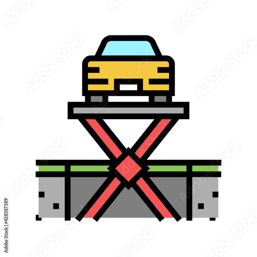lift equipment parking color icon vector. lift equipment parking sign. isolated symbol illustration