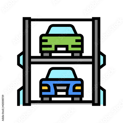 modern multilevel parking color icon vector. modern multilevel parking sign. isolated symbol illustration