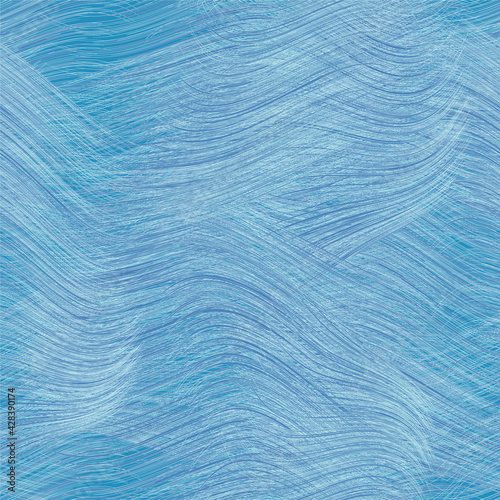 Seamless pattern with abstract ripple  water surface of sea, ocean, river, lake in blue, white colors