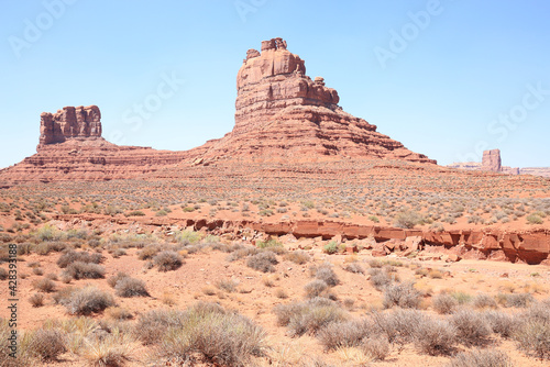 Valley of the Gods in Navajo Nation  Utah  USA