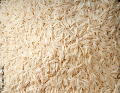 full frame of  white rice-raw