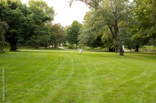 Big and beautiful public park in Frankfurt