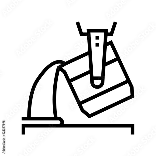 foundry aluminium production line icon vector. foundry aluminium production sign. isolated contour symbol black illustration