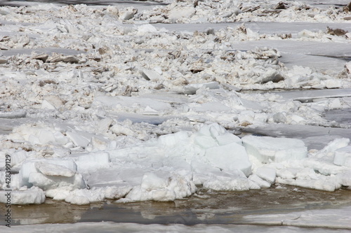annual natural phenomenon on the rivers-ice drift