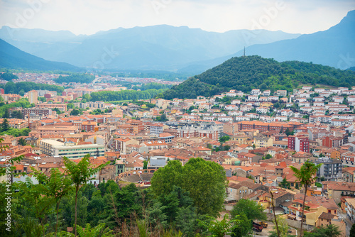 View of the city Olot. Girona  Spain