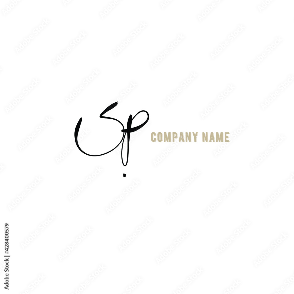 Initial handwriting or handwritten logo for identity Initial handwriting or handwritten logo for identity
