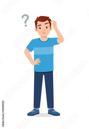 young good looking man doing confused pose