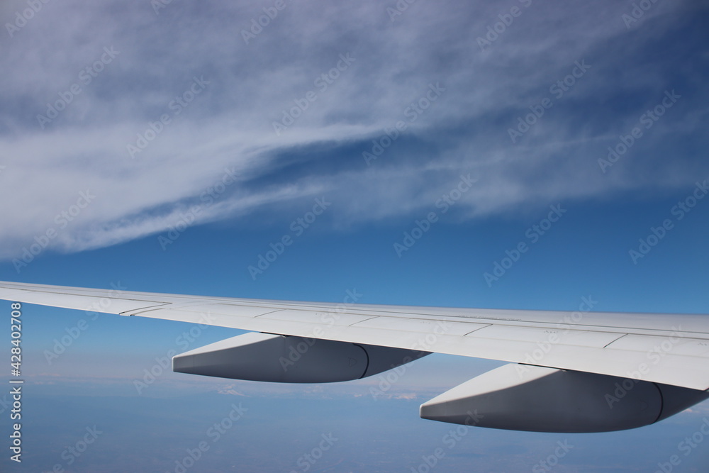 Fototapeta premium view from airplane window