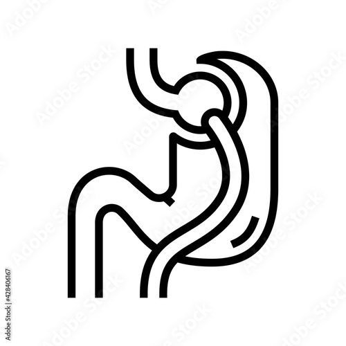 lacing bariatric line icon vector. lacing bariatric sign. isolated contour symbol black illustration