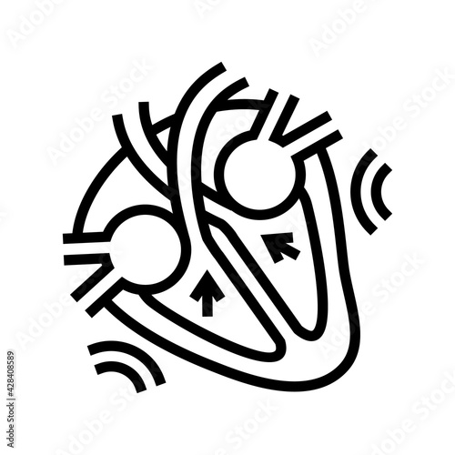 systole disease line icon vector. systole disease sign. isolated contour symbol black illustration