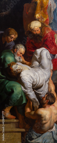 Valenciennes, France. 2019-09-12. "The Body of Saint Stephen" by By Peter Paul Rubens (1577-1640). Museum of Fine Art in Valenciennes, France.