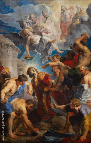 Valenciennes, France. 2019-09-12. "The Martyrdom of Saint Stephen" by By Peter Paul Rubens (1577-1640). Museum of Fine Art in Valenciennes, France.